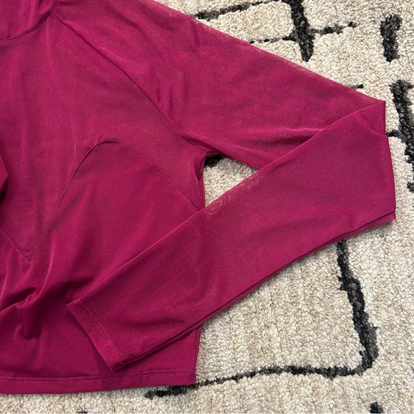 NWOT Fleur du Mal Fuchsia Sheer Crop Top - Picture 12 of 14